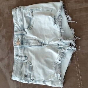 American eagle light wash shorts size  2